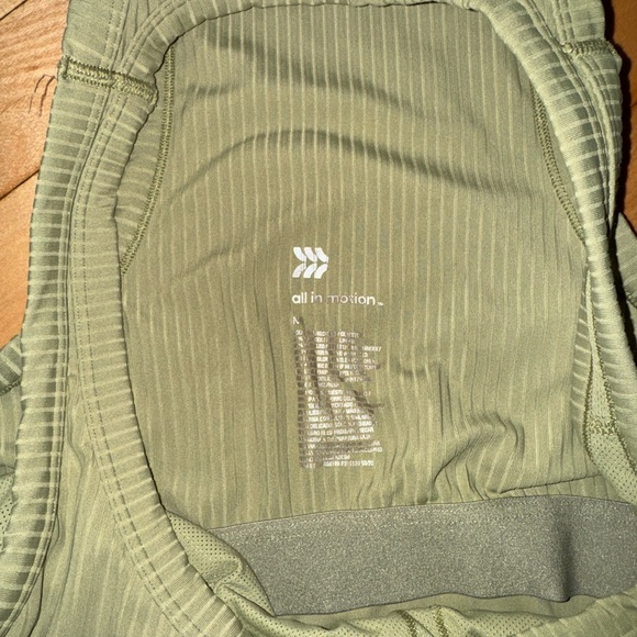 Women's Green Ribbed Tank Top - Picture 3 of 3